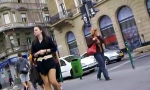 Careful girls on the streets, public transport - boobs, legs, breaking
