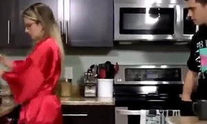 Cory Chase in Young Son Bonks his Hot Mom in a difficulty Kitchen